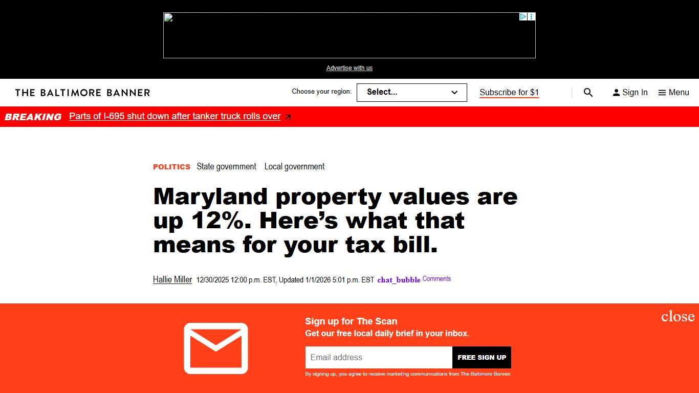 Maryland property values rose 12% in 2025 - The Baltimore Banner